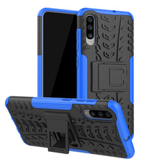 Shockproof  PC + TPU Tire Pattern Case for Galaxy A70, with Holder