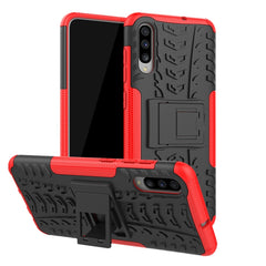 Shockproof  PC + TPU Tire Pattern Case for Galaxy A70, with Holder