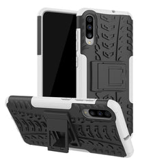 Shockproof  PC + TPU Tire Pattern Case for Galaxy A70, with Holder