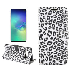 Leopard Texture PU + TPU Horizontal Flip Leather Case for Galaxy S10 Plus, with Holder & Card Slots & Wallet, Galaxy S10 Plus