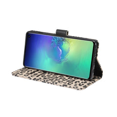 Leopard Texture PU + TPU Horizontal Flip Leather Case for Galaxy S10 Plus, with Holder & Card Slots & Wallet, Galaxy S10 Plus