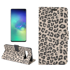 Leopard Texture PU + TPU Horizontal Flip Leather Case for Galaxy S10 Plus, with Holder & Card Slots & Wallet, Galaxy S10 Plus