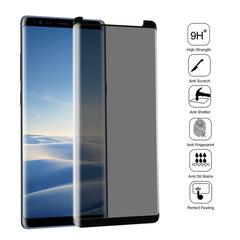 For Galaxy Note 8 0.26mm 9H Surface Hardness 3D Curved Privacy Anti-glare Non-full Screen Tempered Glass Screen Protector, For Galaxy Note 8