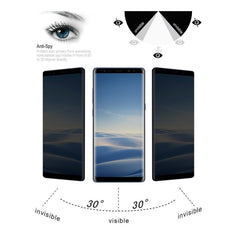 For Galaxy Note 8 0.26mm 9H Surface Hardness 3D Curved Privacy Anti-glare Non-full Screen Tempered Glass Screen Protector, For Galaxy Note 8