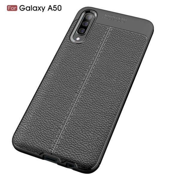 Litchi Texture TPU Shockproof Case for Galaxy A50, For Galaxy A50