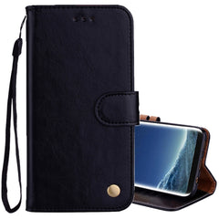 For Galaxy S8 Business Style Oil Wax Texture Horizontal Flip Leather Case with Holder & Card Slots & Wallet, For Galaxy S8