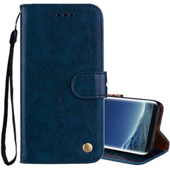 For Galaxy S8 Business Style Oil Wax Texture Horizontal Flip Leather Case with Holder & Card Slots & Wallet, For Galaxy S8