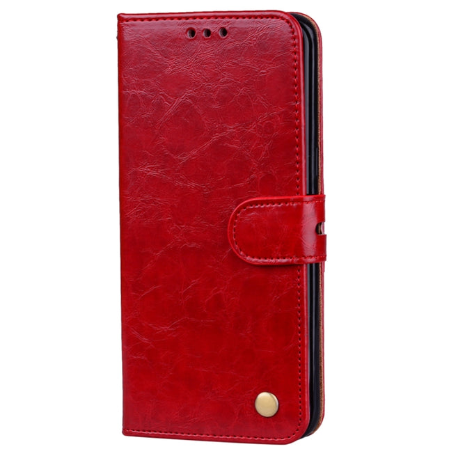 Funda de cuero con tapa horizontal con textura de cera de aceite y estilo empresarial para Galaxy S8 con soporte, ranuras para tarjetas y billetera, para Galaxy S8
