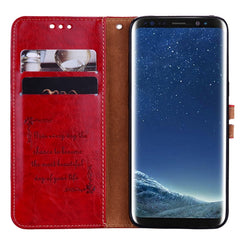 For Galaxy S8 Business Style Oil Wax Texture Horizontal Flip Leather Case with Holder & Card Slots & Wallet