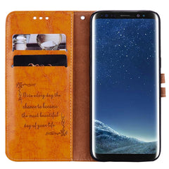 For Galaxy S8 Business Style Oil Wax Texture Horizontal Flip Leather Case with Holder & Card Slots & Wallet, For Galaxy S8