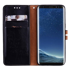 For Samsung Galaxy S8 + Business Style Oil Wax Texture Horizontal Flip Leather Case with Holder & Card Slots & Wallet, For Galaxy S8 +