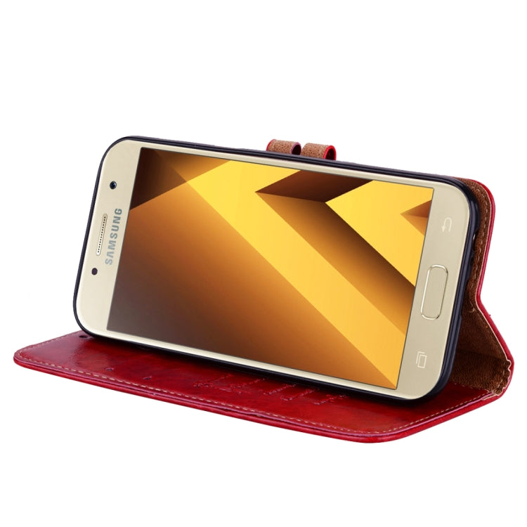 Für Samsung Galaxy A5 (2017) Business Style Ölwachstextur Horizontal Flip Ledertasche mit Halter &amp; Kartenfächern &amp; Geldbörse, Für Galaxy A5 (2017)