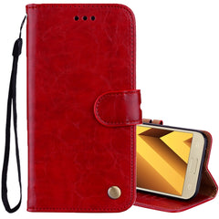 Für Samsung Galaxy A5 (2017) Business Style Ölwachstextur Horizontal Flip Ledertasche mit Halter &amp; Kartenfächern &amp; Geldbörse, Für Galaxy A5 (2017)