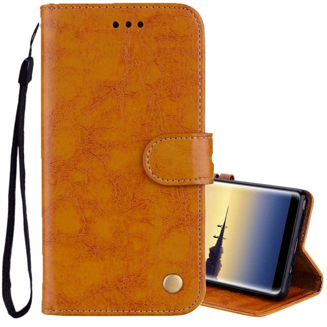 For Samsung Galaxy Note 8 Business Style Oil Wax Texture Horizontal Flip Leather Case with Holder & Card Slots & Wallet, For Galaxy Note 8