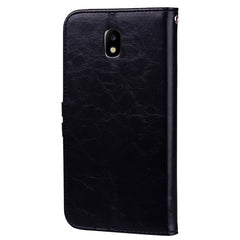 Für Galaxy J3 (2017) / J330 (EU-Version) Business-Stil Ölwachs-Textur Horizontal Flip Ledertasche mit Halter &amp; Kartenfächern &amp; Geldbörse, Für Galaxy J3 (2017) / J330 (EU-Version)