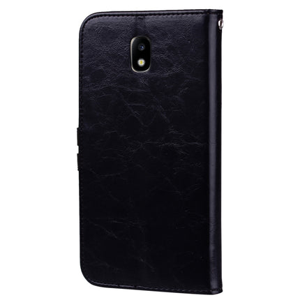 Para Samsung Galaxy J5 (2017) / J530 (versión UE) Funda de cuero con tapa horizontal con textura de cera de aceite de estilo empresarial con soporte, ranuras para tarjetas y billetera, para Galaxy J5 (2017) / J530 (versión UE)