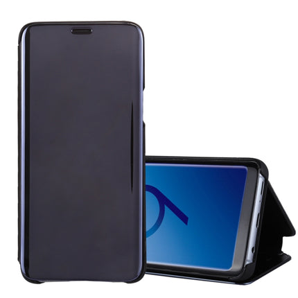 Para Galaxy S9+ Estuche de cuero con tapa horizontal con espejo galvanizado y soporte, para Galaxy S9+