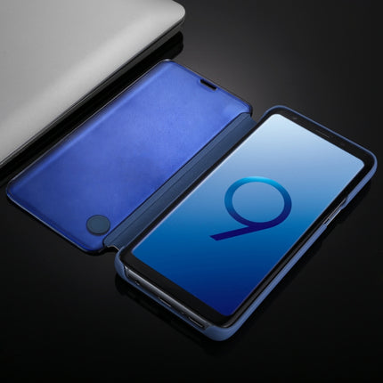 Para Galaxy S9+ Estuche de cuero con tapa horizontal con espejo galvanizado y soporte, para Galaxy S9+