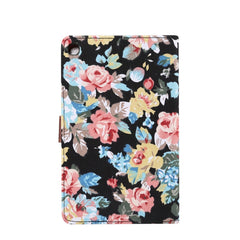 Flower Cloth Texture PC Horizontal Flip Leather Protective Case for Galaxy Tab A 8 (2019) P200 / P205  , with Holder & Card Slots & Wallet & Photo Frame, For Tab A 8 (2019) P200