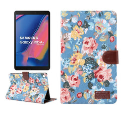 Flower Cloth Texture PC Horizontal Flip Leather Protective Case for Galaxy Tab A 8 (2019) P200 / P205  , with Holder & Card Slots & Wallet & Photo Frame, For Tab A 8 (2019) P200