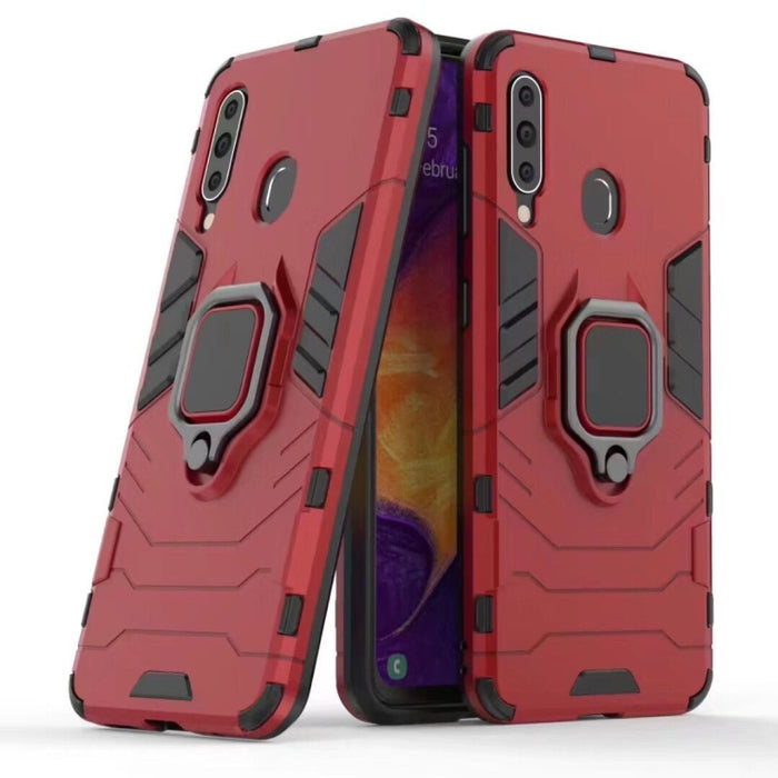 Stoßfeste Schutzhülle aus PC + TPU für Galaxy A60, mit magnetischem Ringhalter, für Galaxy A60
