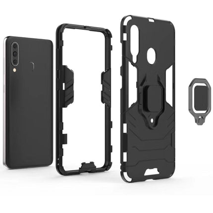 Stoßfeste Schutzhülle aus PC + TPU für Galaxy A60, mit magnetischem Ringhalter, für Galaxy A60