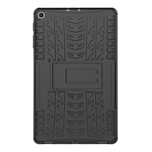 Tire Texture TPU+PC Shockproof Case for Galaxy Tab A 10.1 2019 T510 / T515 , with Holder, For Galaxy Tab A 10.1 2019 T510 / T515