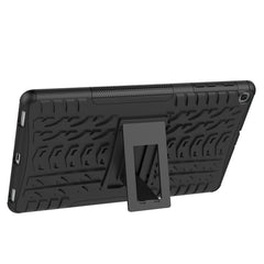 Tire Texture TPU+PC Shockproof Case for Galaxy Tab A 10.1 2019 T510 / T515 , with Holder, For Galaxy Tab A 10.1 2019 T510 / T515