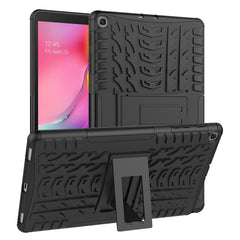 Tire Texture TPU+PC Shockproof Case for Galaxy Tab A 10.1 2019 T510 / T515 , with Holder, For Galaxy Tab A 10.1 2019 T510 / T515