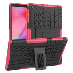 Tire Texture TPU+PC Shockproof Case for Galaxy Tab A 10.1 2019 T510 / T515 , with Holder, For Galaxy Tab A 10.1 2019 T510 / T515