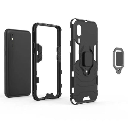 Funda protectora a prueba de golpes de PC + TPU para Galaxy A2 Core, con soporte de anillo magnético, para Galaxy A2 Core