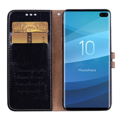 Business Style Oil Wax Texture Horizontal Flip Leather Case for Galaxy S10 Plus, with Holder & Card Slots & Wallet, For Galaxy S10 Plus