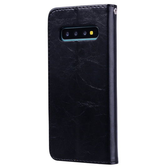 Business Style Oil Wax Texture Horizontal Flip Leather Case for Galaxy S10, with Holder & Card Slots & Wallet, For Galaxy S10