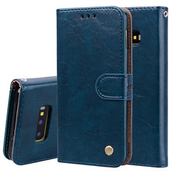 Business Style Oil Wax Texture Horizontal Flip Leather Case for Galaxy S10 E, with Holder & Card Slots & Wallet, For Galaxy S10 E