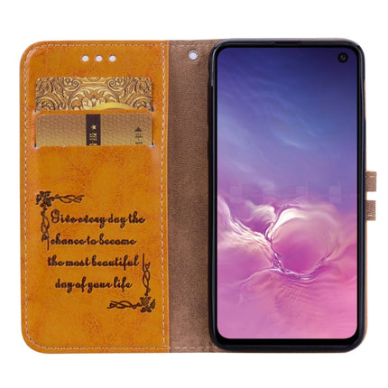 Business Style Oil Wax Texture Horizontal Flip Leather Case for Galaxy S10 E, with Holder & Card Slots & Wallet, For Galaxy S10 E
