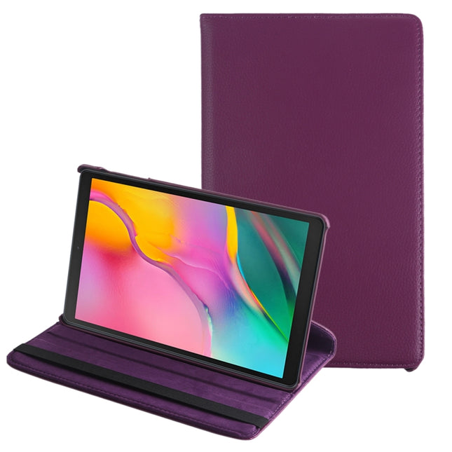 Funda de cuero con textura de lichi, rotación de 360 ​​grados, horizontal y plegable, para Galaxy Tab A 10.1 (2019) T510/T515, con soporte, para Galaxy Tab A 10.1 (2019) T510/T515