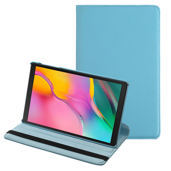 Funda de cuero con textura de lichi, rotación de 360 ​​grados, horizontal y plegable, para Galaxy Tab A 10.1 (2019) T510/T515, con soporte, para Galaxy Tab A 10.1 (2019) T510/T515