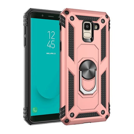 Funda protectora de TPU + PC a prueba de golpes Armor para Galaxy J6 (2018), con soporte giratorio de 360 ​​grados, para Galaxy J6 (2018)