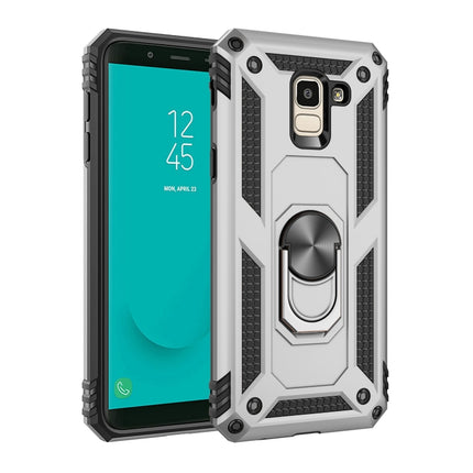 Funda protectora de TPU + PC a prueba de golpes Armor para Galaxy J6 (2018), con soporte giratorio de 360 ​​grados, para Galaxy J6 (2018)