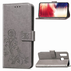 Lucky Clover Pressed Flowers Pattern Leather Case for Galaxy A8s, with Holder & Card Slots & Wallet & Hand Strap, For Galaxy A8s