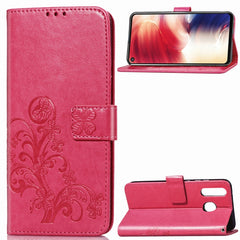 Lucky Clover Pressed Flowers Pattern Leather Case for Galaxy A8s, with Holder & Card Slots & Wallet & Hand Strap, For Galaxy A8s