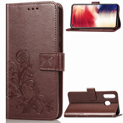 Lucky Clover Pressed Flowers Pattern Leather Case for Galaxy A8s, with Holder & Card Slots & Wallet & Hand Strap, For Galaxy A8s