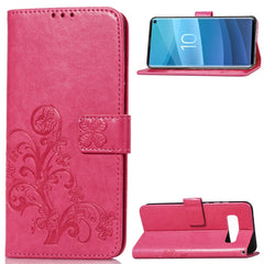 Lucky Clover Pressed Flowers Pattern Leather Case for Galaxy S10e, with Holder & Card Slots & Wallet & Hand Strap, For Galaxy S10e, Galaxy S10e