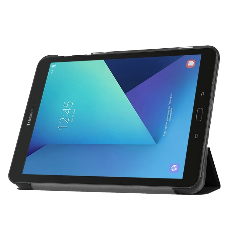 Für Galaxy Tab S3 9,7 Zoll T820/T825 Custer Texture Horizontal Flip Ledertasche mit 3-fach klappbarem Halter, für Galaxy Tab S3 9.7, Galaxy Tab S3 9.7