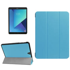 For Galaxy Tab S3 9.7 inch T820 / T825 Custer Texture Horizontal Flip Leather Case with 3-folding Holder, For Galaxy Tab S3 9.7, Galaxy Tab S3 9.7