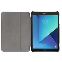 Funda de cuero con tapa horizontal y textura Custer con soporte plegable de 3 pliegues para Galaxy Tab S3 9.7 T820/T825, para Galaxy Tab S3 9.7, Galaxy Tab S3 9.7