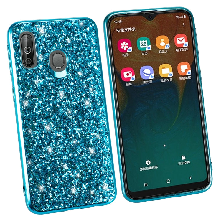 Glitzerndes, puderfarbenes, stoßfestes TPU-Case für Galaxy A40, Für Galaxy A40