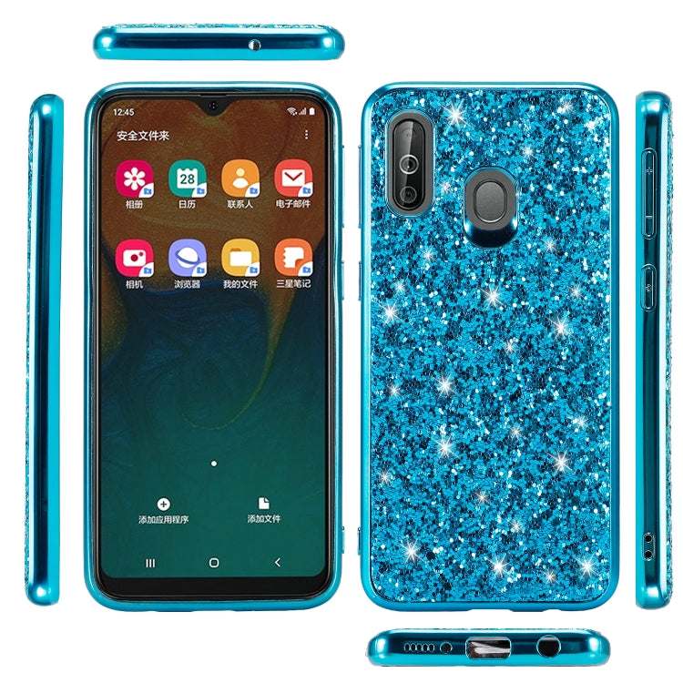 Glitzerndes, puderfarbenes, stoßfestes TPU-Case für Galaxy A40, Für Galaxy A40