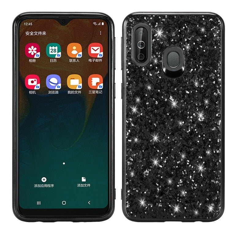 Glitzerndes, puderfarbenes, stoßfestes TPU-Case für Galaxy A40, Für Galaxy A40