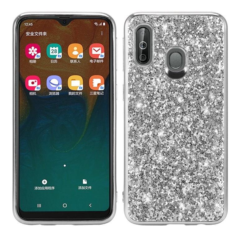 Glitzerndes, puderfarbenes, stoßfestes TPU-Case für Galaxy A40, Für Galaxy A40